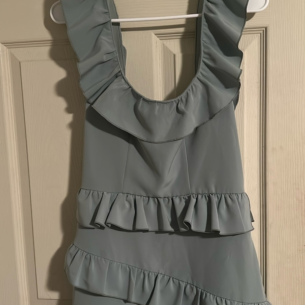 Show Me Your MuMu Blue Ruffled Tiered Sundress - Picture 5 of 6